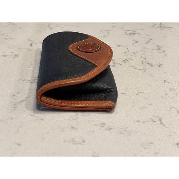 Vintage Dooney & Bourke Women\'s Black Brown Pebbled Leather Duck Glasses Case main image 5